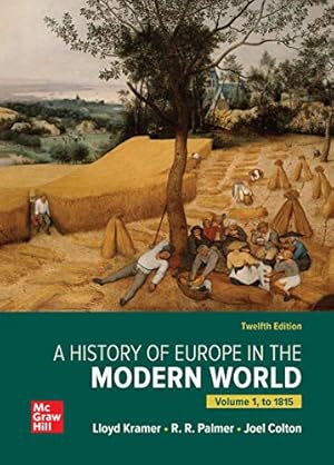 Imagen del vendedor de Looseleaf for A History of Europe in the Modern World, Volume 1 by Palmer, R. R., Colton, Joel, Kramer Professor, Lloyd [Loose Leaf ] a la venta por booksXpress