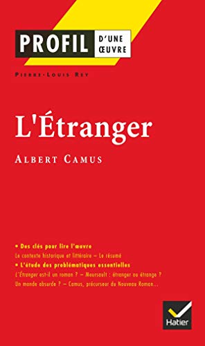 Immagine del venditore per L' Etranger: Profil D'une Oeuvre (French Edition) (Profil D'un Oeuvre) [FRENCH LANGUAGE - Soft Cover ] venduto da booksXpress