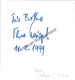 Seller image for Original Autogramm Theo Waigel Bundesminister /// Autogramm Autograph signiert signed signee for sale by Antiquariat im Kaiserviertel | Wimbauer Buchversand