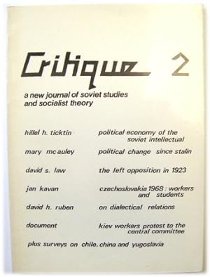 Bild des Verkufers fr Critique 2: A New Journal of Soviet Studies and Socialist Theory zum Verkauf von PsychoBabel & Skoob Books