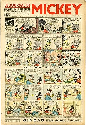 "LE JOURNAL DE MICKEY N° 97 (23/8/1936)" MICKEY CONNAIT UN BON TOUR
