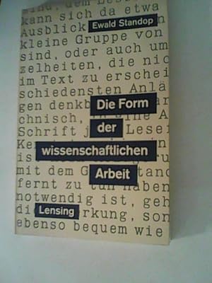 Seller image for Die Form der wissenschaftlichen Arbeit. for sale by ANTIQUARIAT FRDEBUCH Inh.Michael Simon