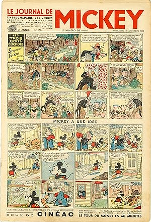 "LE JOURNAL DE MICKEY N° 100 (13/9/1936)" MICKEY A UNE IDÉE