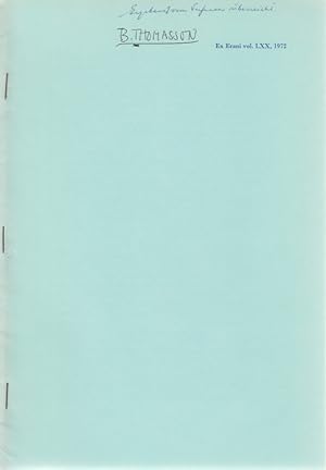 Bild des Verkufers fr Vermischte Notizen zu den laterculi praesidum. [Aus: Erani, Vol. 70, 1972]. zum Verkauf von Fundus-Online GbR Borkert Schwarz Zerfa
