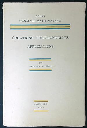 Bild des Verkufers fr Equations fonctionnelles - Applications zum Verkauf von Librodifaccia