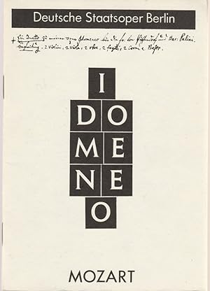 Seller image for Programmheft Wolfgang Amadeus Mozart IDOMENEO 20. Mai 1981 for sale by Programmhefte24 Schauspiel und Musiktheater der letzten 150 Jahre