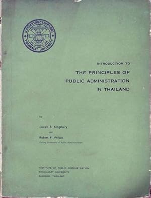Imagen del vendedor de Introduction to The Principles of Public Administration in Thailand a la venta por SEATE BOOKS