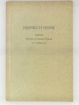 Bild des Verkäufers für Gedenkfeier aus Anlass des 100 Todestages von Heinrich Heine im Deutschen Schauspielhaus, Freitag, den 17. Februar 1956 zum Verkauf von Leserstrahl  (Preise inkl. MwSt.)