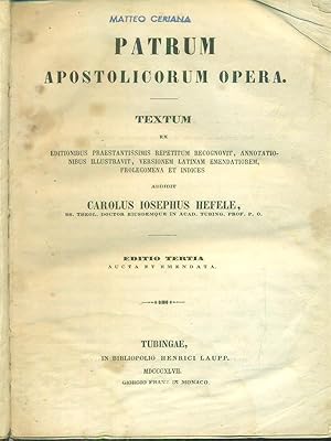 Imagen del vendedor de Patrum apostolicorum opera a la venta por Miliardi di Parole