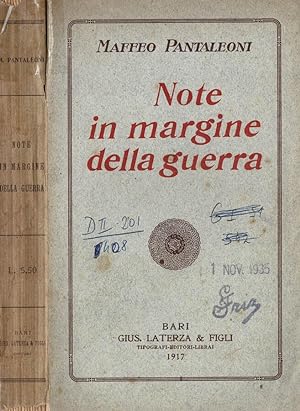 Bild des Verkufers fr Note in margine della guerra zum Verkauf von Biblioteca di Babele