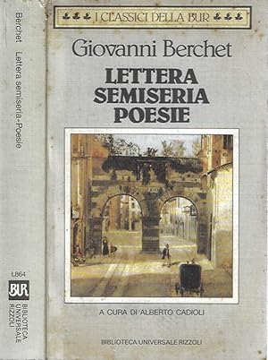 Bild des Verkufers fr Lettera semiseria - Poesie zum Verkauf von Biblioteca di Babele