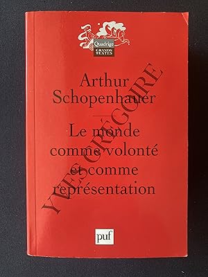 Image du vendeur pour LE MONDE COMME VOLONTE ET COMME REPRESENTATION mis en vente par Yves Grgoire