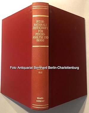 Bild des Verkufers fr Internationale Zeitschrift fr rztliche Psychoanalyse. Offizielles Organ der Internationalen psychoanalytischen Vereinigung (XI. Jahrgang 1925, gesamter Jahrgang gebunden) zum Verkauf von Antiquariat Bernhard