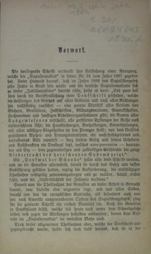 Bild des Verkufers fr Nach zehn Jahren. Material und Glossen zur Geschichte des Sozialistengesetzes. zum Verkauf von Rotes Antiquariat