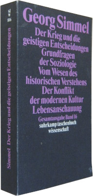 Bild des Verkufers fr Der Krieg und die geistigen Entscheidungen. Grundfragen der Soziologie. Vom Wesen des historischen Verstehens. Der Konflikt der modernen Kultur. Lebensanschauung. Gesamtausgabe Bd. 16. zum Verkauf von Rotes Antiquariat