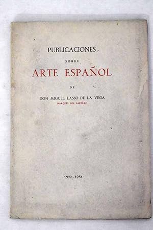 Seller image for Publicaciones sobre arte espaol for sale by Alcan Libros