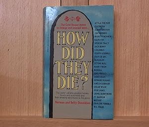 Seller image for How Did They Die? Vol. 1 for sale by Archives Books inc.
