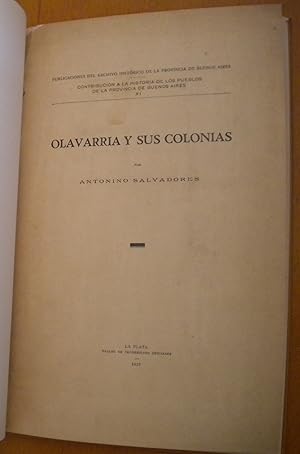 Imagen del vendedor de Olavarra y sus colonias a la venta por Libreria Ninon