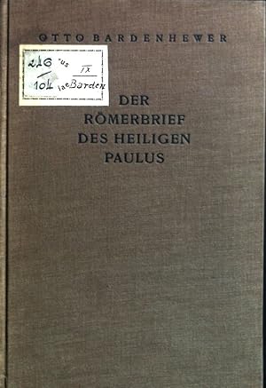 Bild des Verkufers fr Der Rmerbrief des heiligen Paulus zum Verkauf von books4less (Versandantiquariat Petra Gros GmbH & Co. KG)