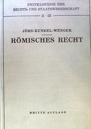 Bild des Verkufers fr Rmisches Privatrecht; Enzyklopdie der Rechts- und Staatswissenschaft; II/ III; zum Verkauf von books4less (Versandantiquariat Petra Gros GmbH & Co. KG)