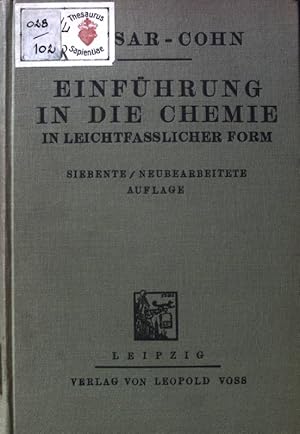 Bild des Verkufers fr Einfhrung in die Chemie in leichtfasslicher Form; zum Verkauf von books4less (Versandantiquariat Petra Gros GmbH & Co. KG)