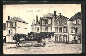 Carte postale Egleny, La Place, am Ehrenmal, Boulangerie