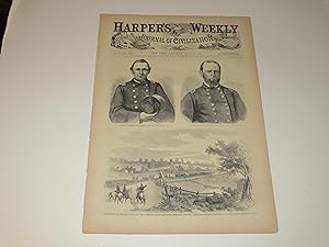 Bild des Verkufers fr July 27,1861 Harper's Weely: The Battle of Rich Mountain - Wilson's Zouaves - Battle of Stoney Point (Revolutionary War) - 4th of July at Camp Hamilton - Battle View of Washington, D.C.- Civil War Cartoons zum Verkauf von rareviewbooks