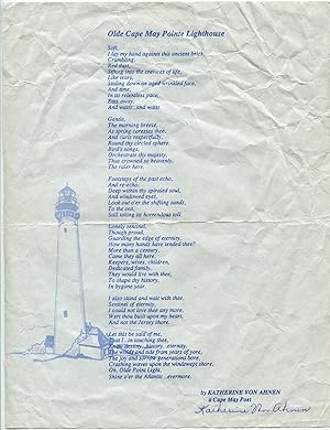 Imagen del vendedor de [Broadside]: Olde Cape May Pointe Lighthouse a la venta por Between the Covers-Rare Books, Inc. ABAA