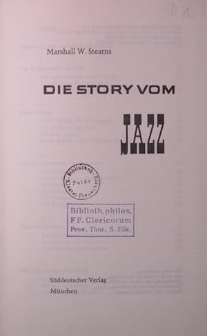 Imagen del vendedor de Die Story vom Jazz. a la venta por Antiquariat Bookfarm