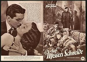 Bild des Verkufers fr Filmprogramm IFB Nr. 1625, Auf Messers Schneide, Tyrone Power, Gene Tierney, Regie: Edmund Goulding zum Verkauf von Bartko-Reher