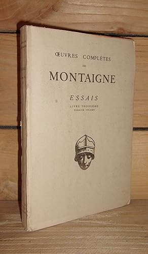 Seller image for ESSAIS III : Livre Troisime, Chapitres I  VIII for sale by Planet's books