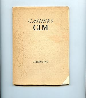 Seller image for CAHIERS GLM . AUTOMNE 1956 for sale by Librairie CLERC