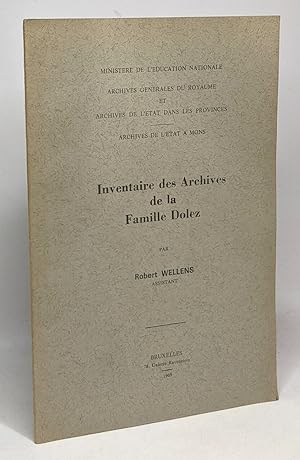 Inventaire des Archives de la Famille Dolez