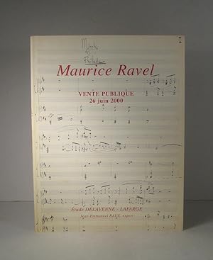 Maurice Ravel. Vente publique 26 juin 2000