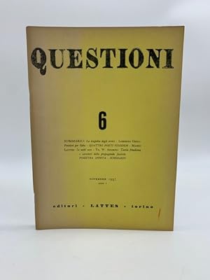 Questioni 6. Rivista bimestrale di cultura