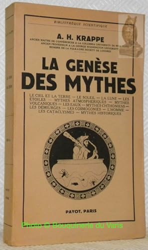 Bild des Verkufers fr La gense des mythes. Collection Bibliothque scientifique. zum Verkauf von Bouquinerie du Varis