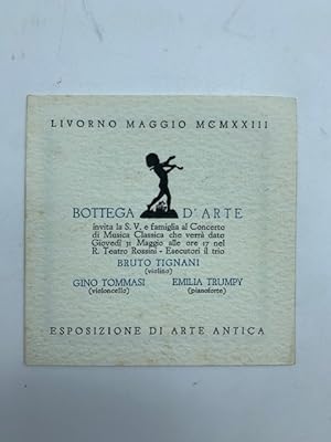 Bottega d'Arte invita la S.V. e famiglia al concerto di musica classica.Esecutori il trio Bruto T...