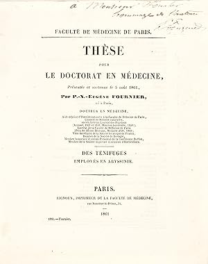 Des ténifuges employés en Abyssinie. Thèse pour le doctorat en médecine (Faculté de médecine de P...