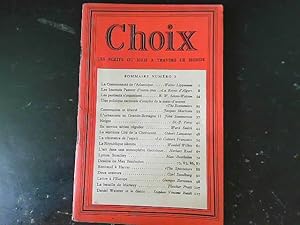 Seller image for Choix. Les crits du mois  travers le monde. Numro 3, tome I. for sale by JLG_livres anciens et modernes