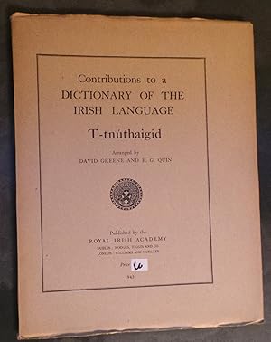 Contribution to a Dictionary of the Irish Language Collection T-tnuthaigid