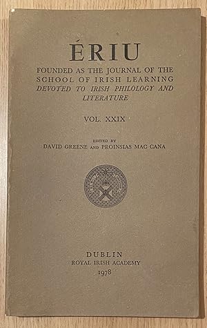 riu Founded as the journal of the school of Irish learning devoted to Irish philology and litera...