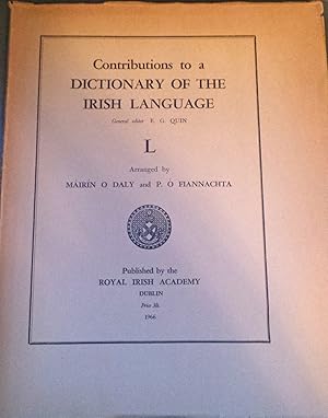 Contribution to a Dictionary of the Irish Language Collection L"