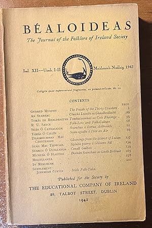 Bealoideas; The Journal of The Folklore of Ireland Society