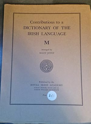 Image du vendeur pour Contribution to a Dictionary of the Irish Language Collection - M mis en vente par Thistle and Heather Books