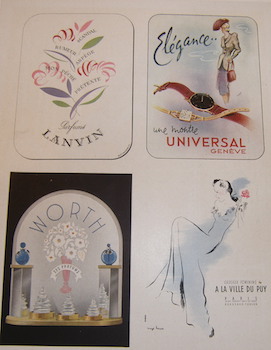 Page with ads from Parfums Lanvin, Universal (Geneve), Worth Ses Parfums, Cadeaux Feminins.