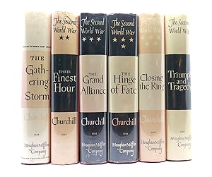 Seller image for THE SECOND WORLD WAR: TRIUMPH AND TRAGEDY IN SIX VOLUMES The Gathering Storm; Their Finest Hour; the Grand Alliance; the Hinge of Fate; Closing the Ring; Triumph and Tragedy for sale by Rare Book Cellar