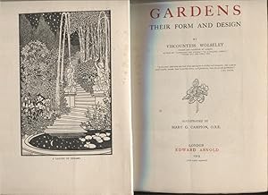 Image du vendeur pour Gardens: Their Form and Design 1st Edition 1919, Beautiful Illustrations mis en vente par Leaf and Stone Books