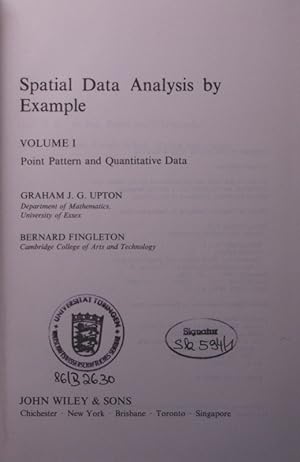 Bild des Verkufers fr Spatial data analysis by example. - 1. Point pattern and quantitative data zum Verkauf von Antiquariat Bookfarm