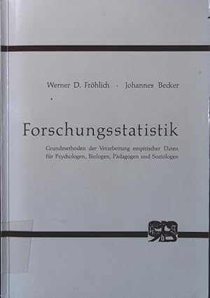 Bild des Verkufers fr Forschungsstatistik Von Werner D. Frhlich u. Johannes Becker zum Verkauf von Antiquariat Bookfarm