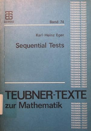 Seller image for Sequential tests for sale by Antiquariat Bookfarm